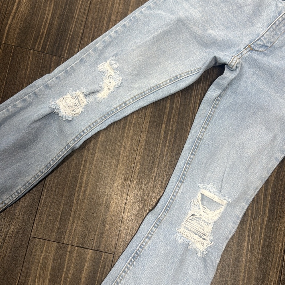 Zara Kids Light Blue Distressed Jeans - Picture 3 of 5